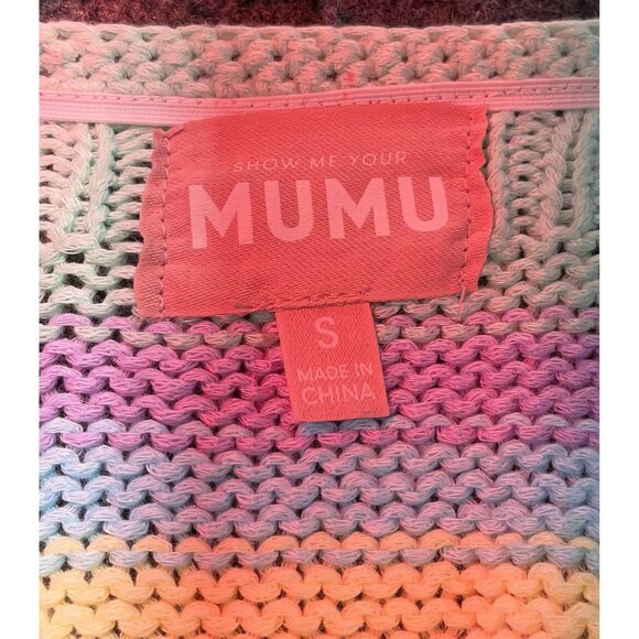 Show Me Your Mumu Pastel Striped Knit 3-Piece Set Cardigan Crop Top & Mini Skirt - Picture 15 of 16